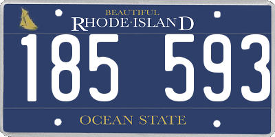 RI license plate 185593