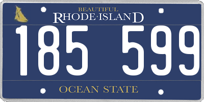 RI license plate 185599