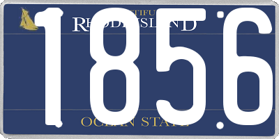 RI license plate 1856