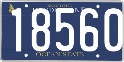 RI license plate 18560