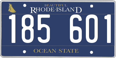 RI license plate 185601