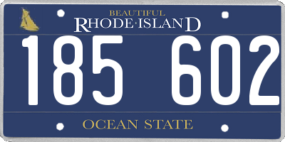 RI license plate 185602