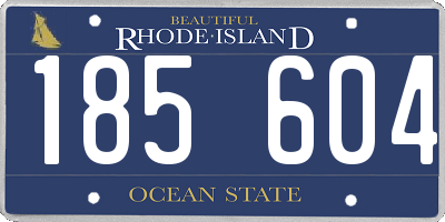 RI license plate 185604