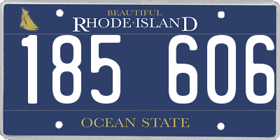 RI license plate 185606