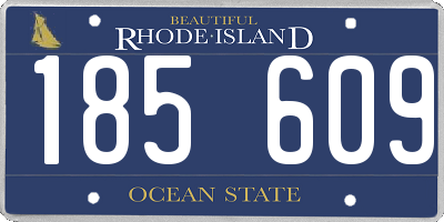 RI license plate 185609