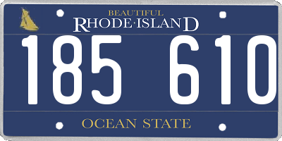 RI license plate 185610