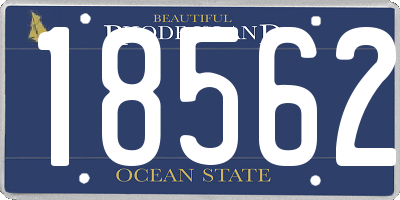 RI license plate 18562