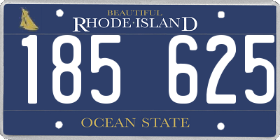 RI license plate 185625