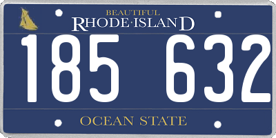 RI license plate 185632
