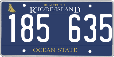 RI license plate 185635