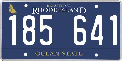 RI license plate 185641