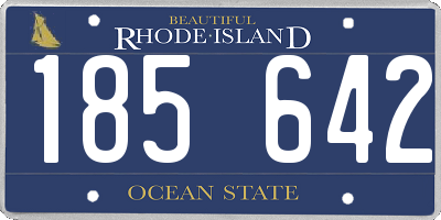 RI license plate 185642