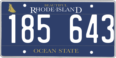 RI license plate 185643