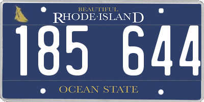 RI license plate 185644