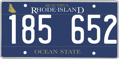 RI license plate 185652