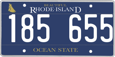 RI license plate 185655