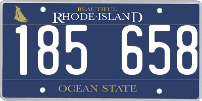 RI license plate 185658