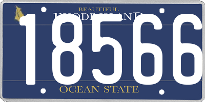RI license plate 18566