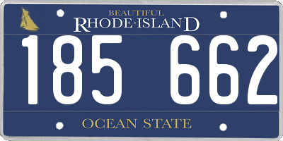RI license plate 185662