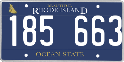 RI license plate 185663
