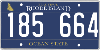 RI license plate 185664
