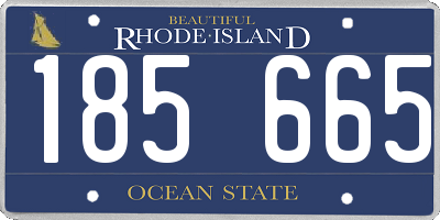 RI license plate 185665
