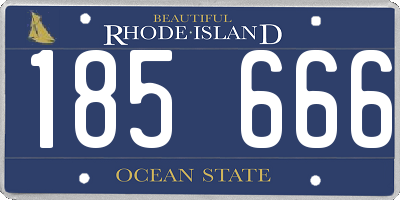 RI license plate 185666