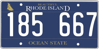 RI license plate 185667