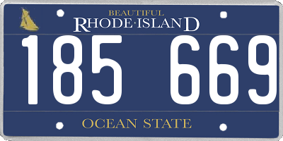 RI license plate 185669