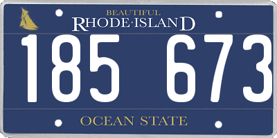 RI license plate 185673