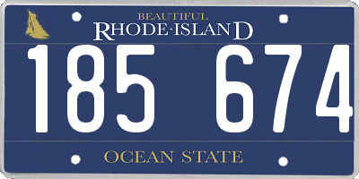 RI license plate 185674