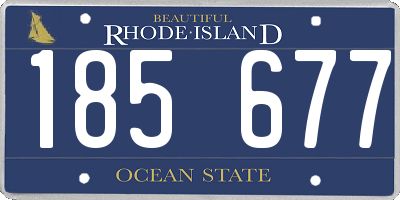 RI license plate 185677