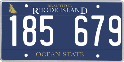 RI license plate 185679