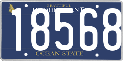 RI license plate 18568