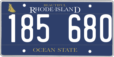 RI license plate 185680