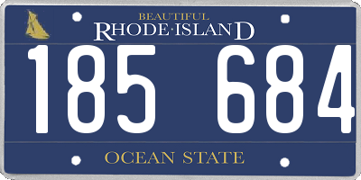 RI license plate 185684