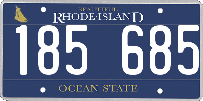 RI license plate 185685