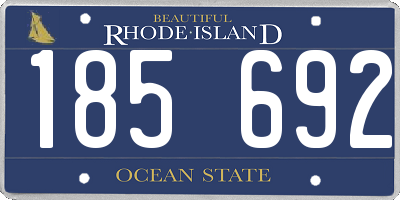 RI license plate 185692