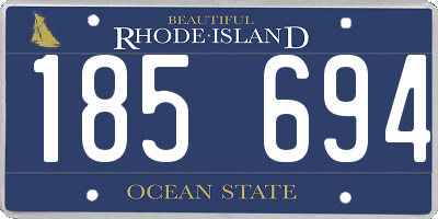 RI license plate 185694