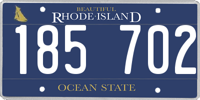 RI license plate 185702