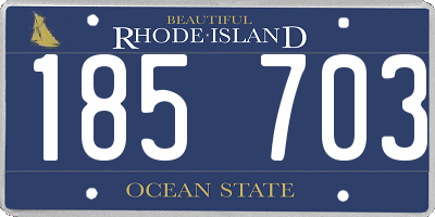 RI license plate 185703