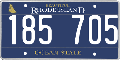 RI license plate 185705