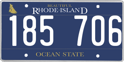 RI license plate 185706