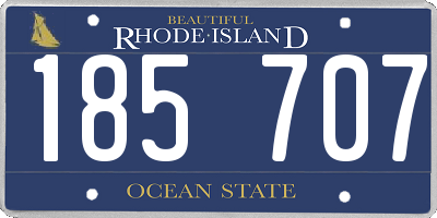 RI license plate 185707