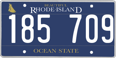 RI license plate 185709