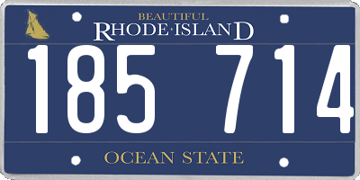 RI license plate 185714