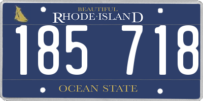 RI license plate 185718