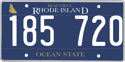 RI license plate 185720