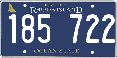 RI license plate 185722