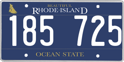 RI license plate 185725